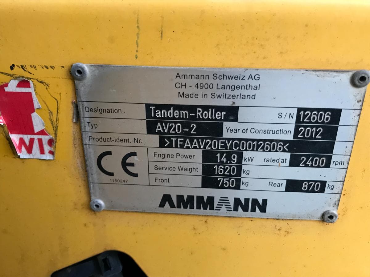 Cilindro Ammann AV20-2 · Ano 2012 — image 10