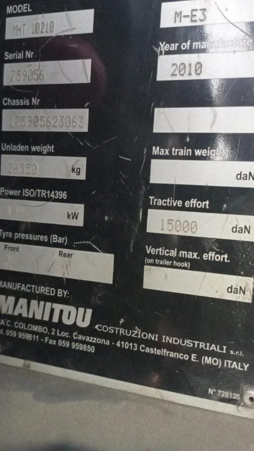 Empilhador Telescópico MANITOU MHT 10210 · — imagem 21