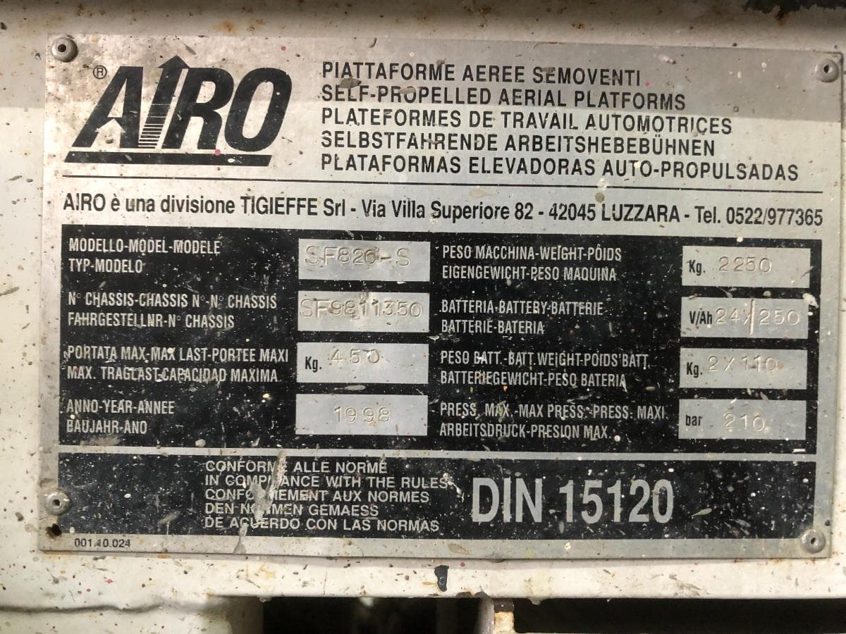 Plataforma Elevatória Airo SF 820 — imagen 14