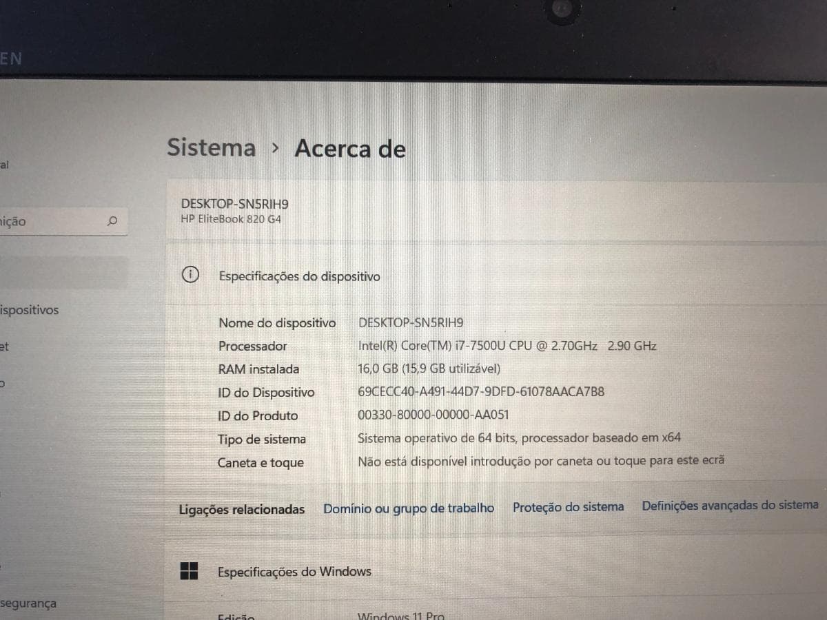 Portátil HP 820 G4 — imagem 8