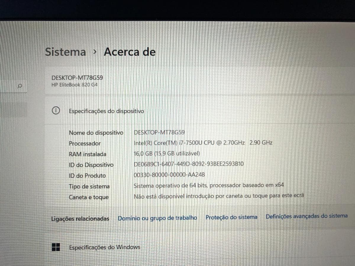 Portátil HP 820 G4 — imagem 12
