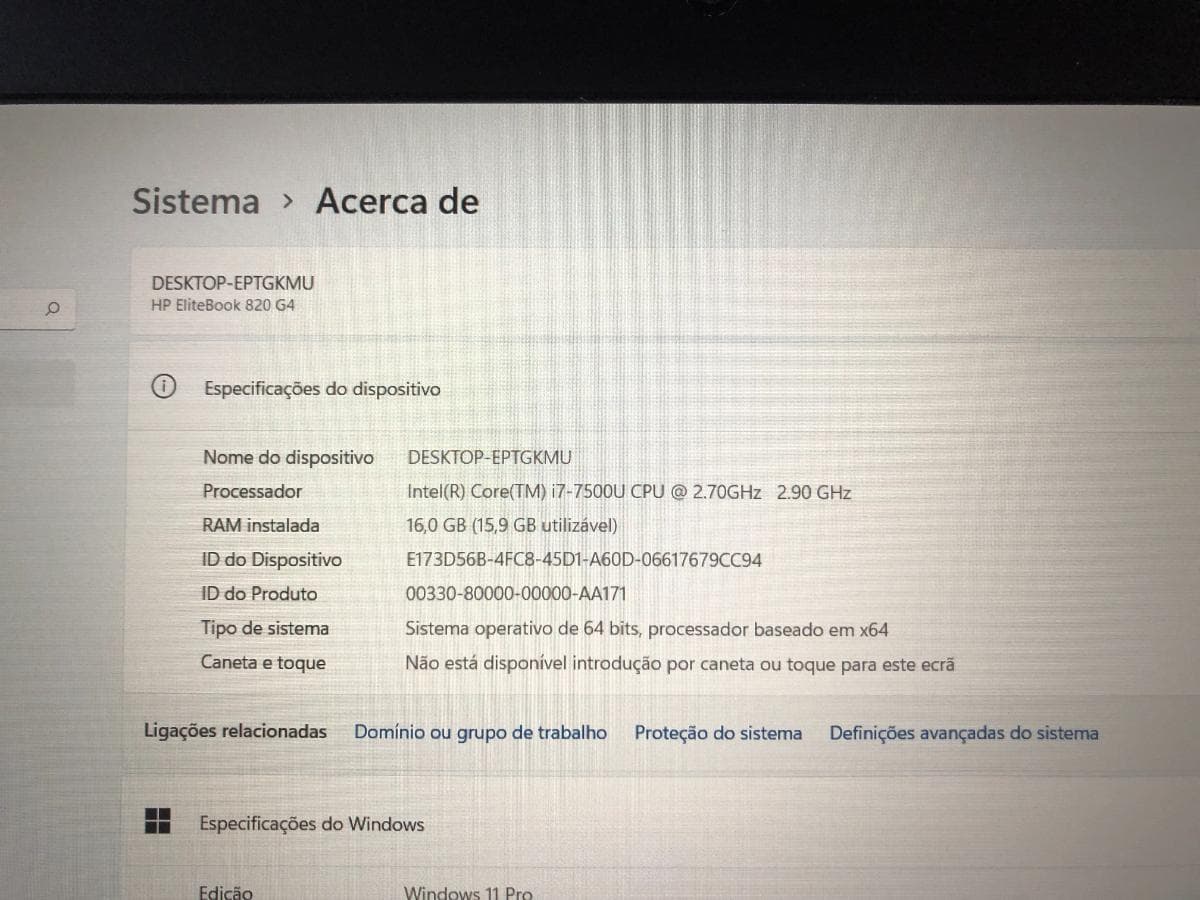 Portátil HP 820 G4 — imagem 11