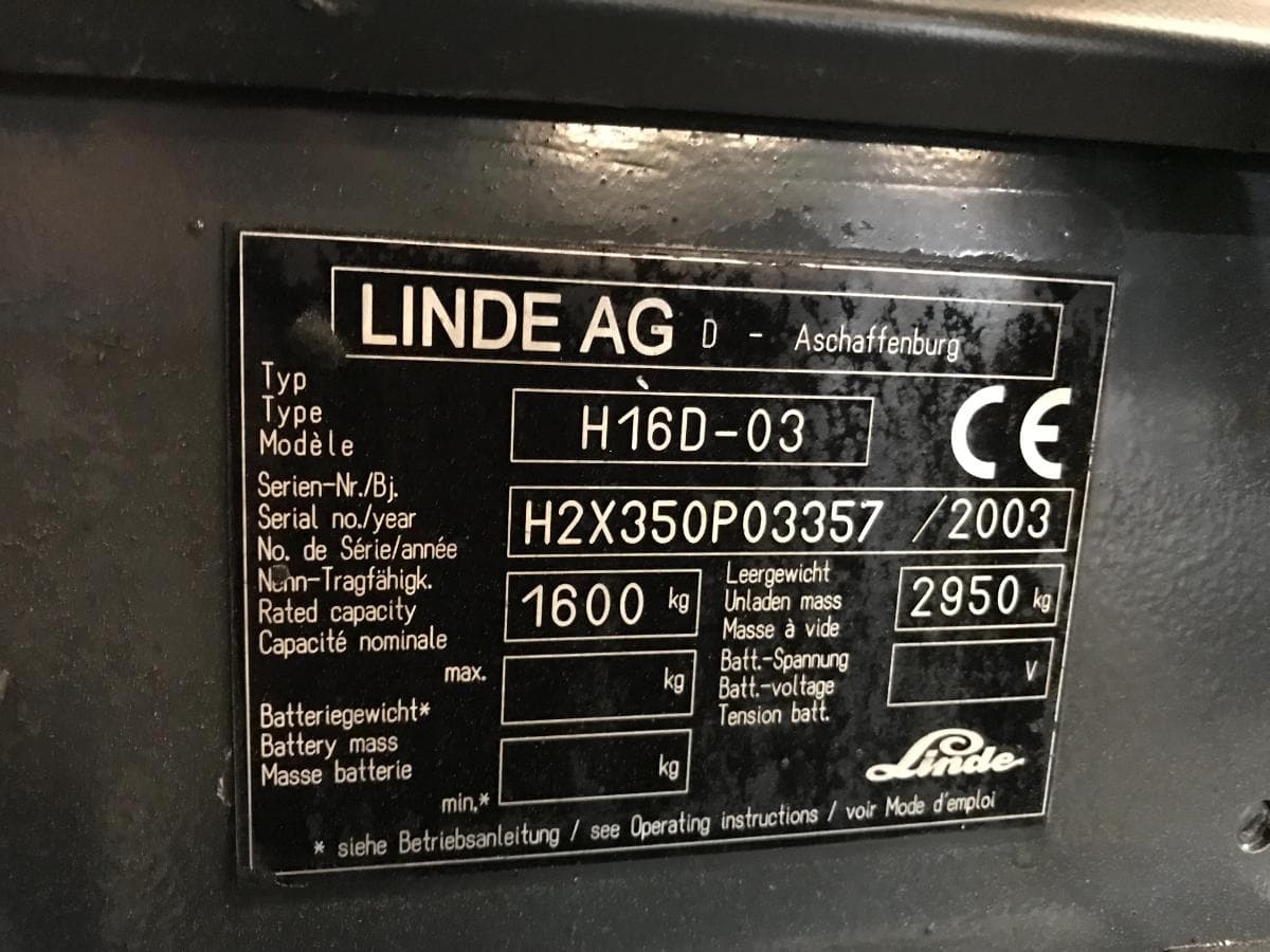 Empilhador Linde H16D · Ano 2003 — imagem 10