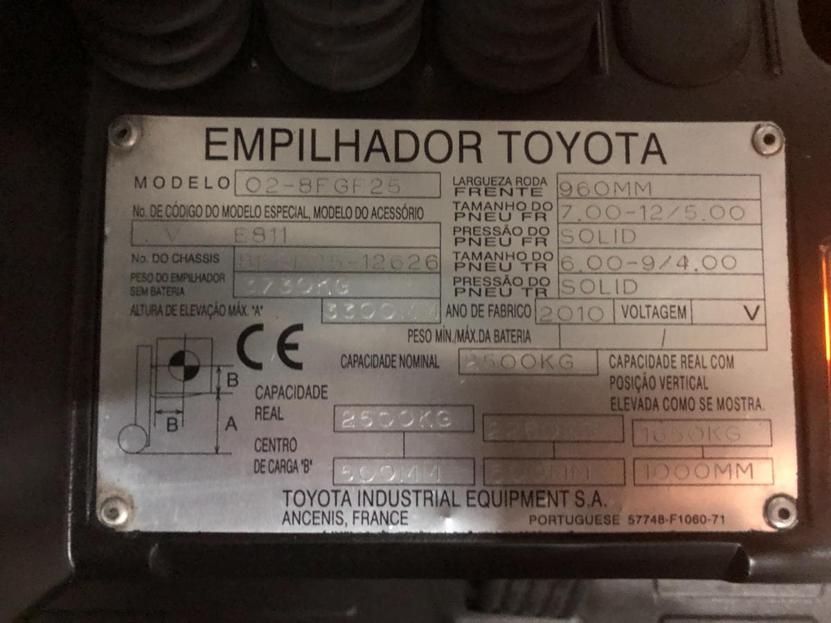 Empilhador Toyota 2500 KG · Gás — imagen 15