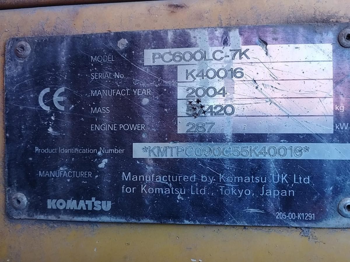Escavadeira Komatsu PC600LC-7K · — imagem 2