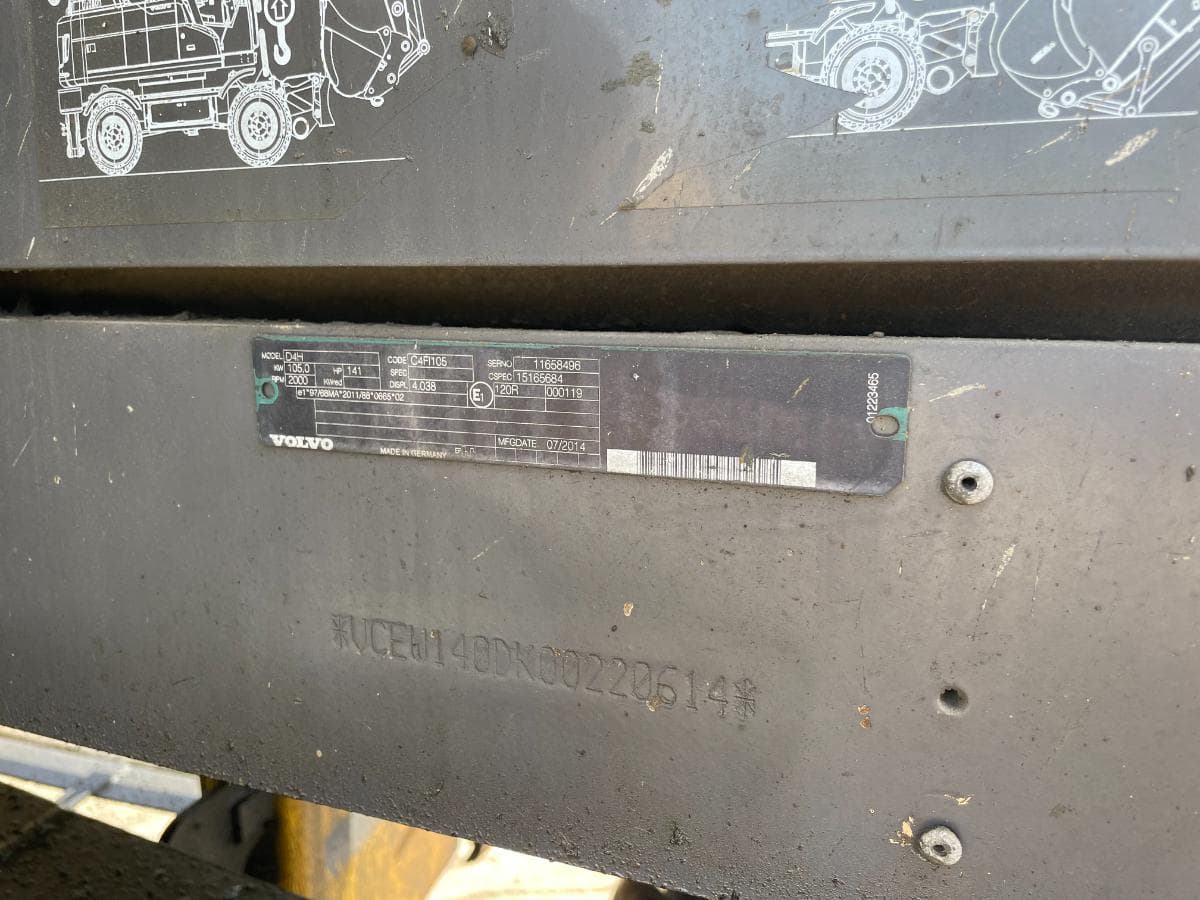 Escavadora Rodas Volvo EW140 D — imagem 8