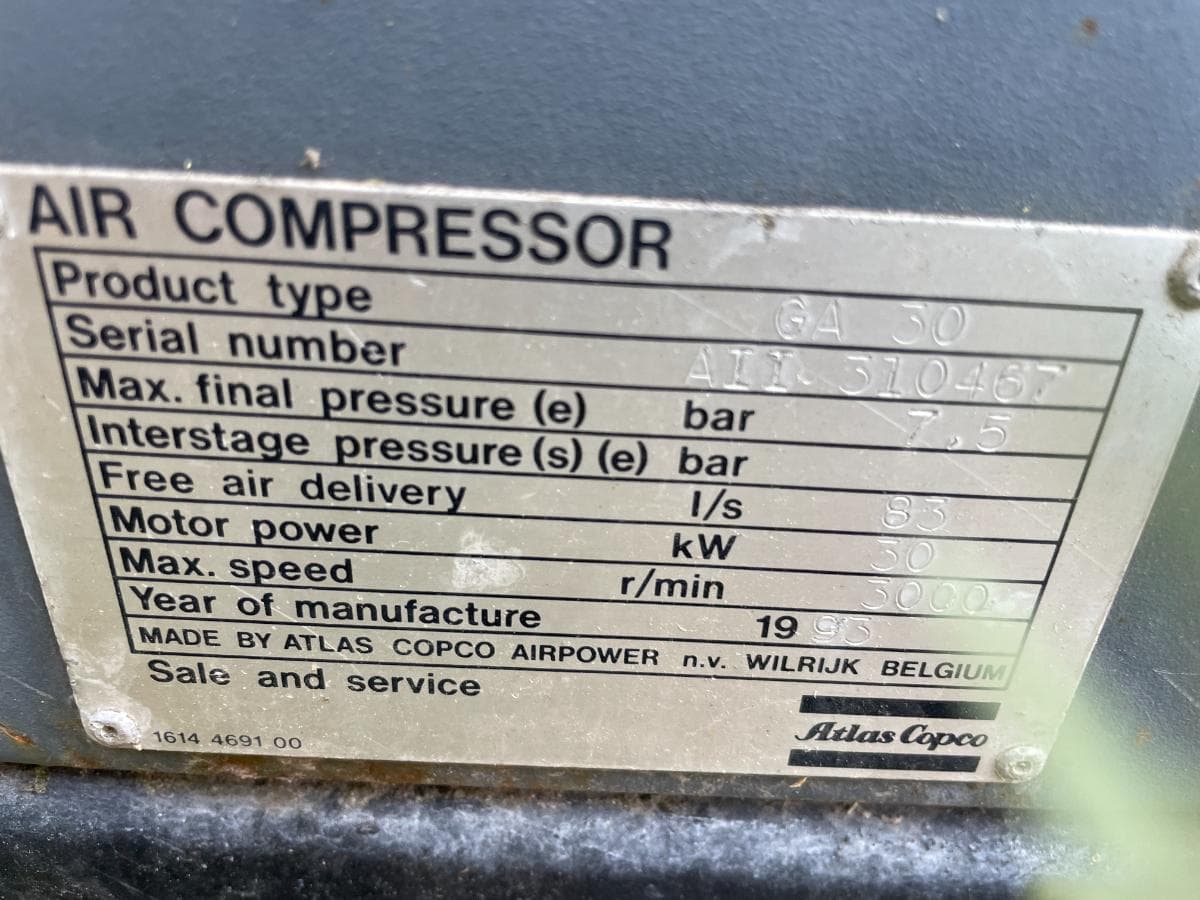 Compressor Elétrico Atlas Copco GA 30 — imagen 3
