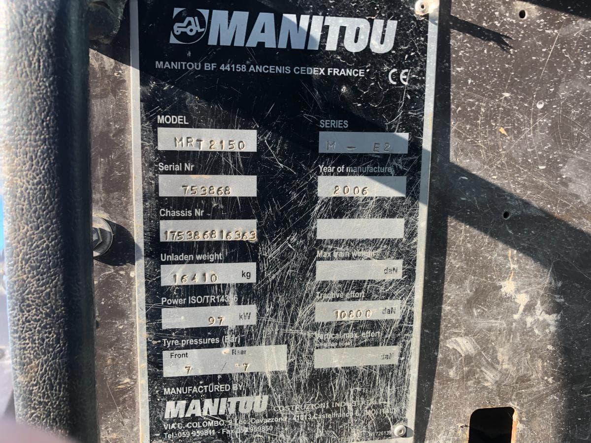 Empilhador Telescópico Manitou MRT 2150 — imagem 45