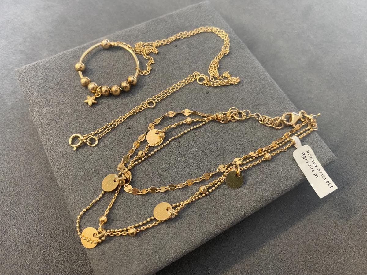 Pulseiras em prata e outros materiais + Colar — imagen 5
