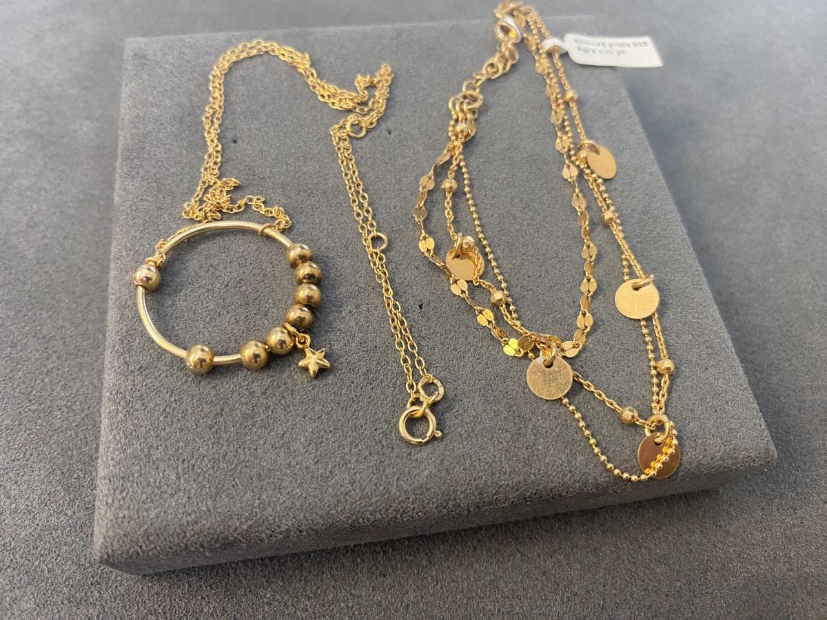 Pulseiras em prata e outros materiais + Colar — imagen 3
