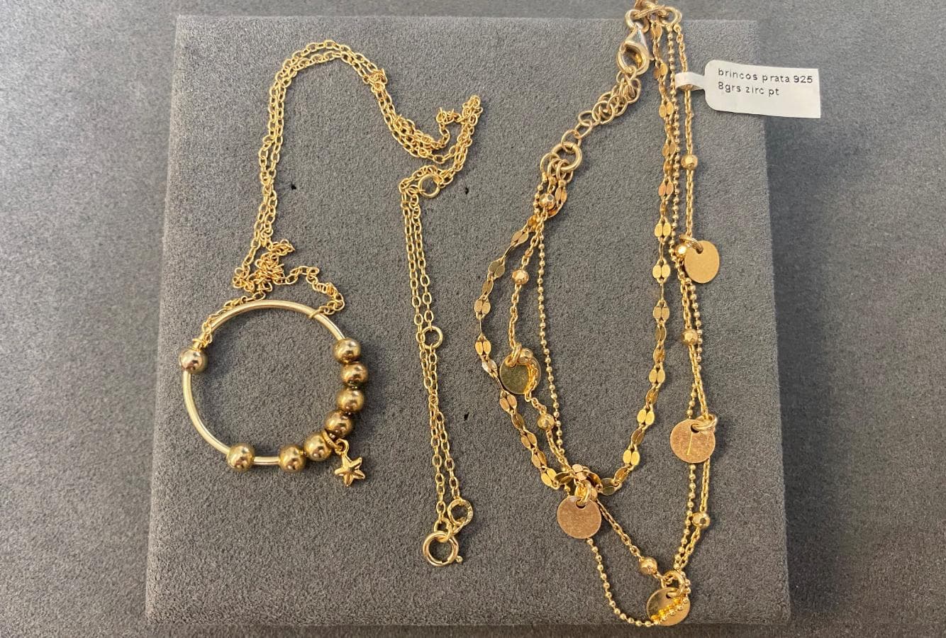Pulseiras em prata e outros materiais + Colar — imagen 2