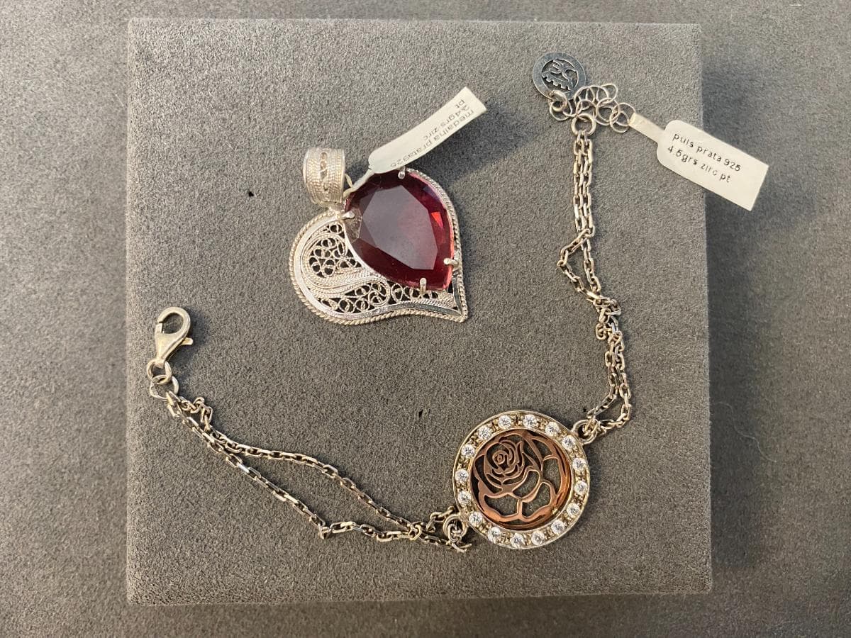 Pulseiras em prata e outros materiais + Medalha em Filigrana — imagen 2