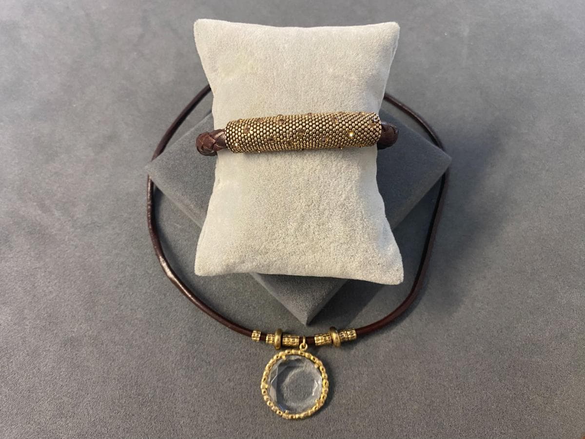 Pulseras de plata y otros materiales + Collar — imagen 8