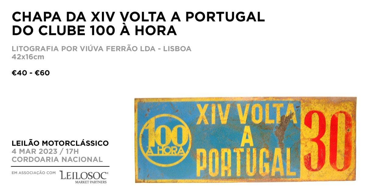 Chapa da XIV Volta a Portugal do Clube 100 à Hora — image 1