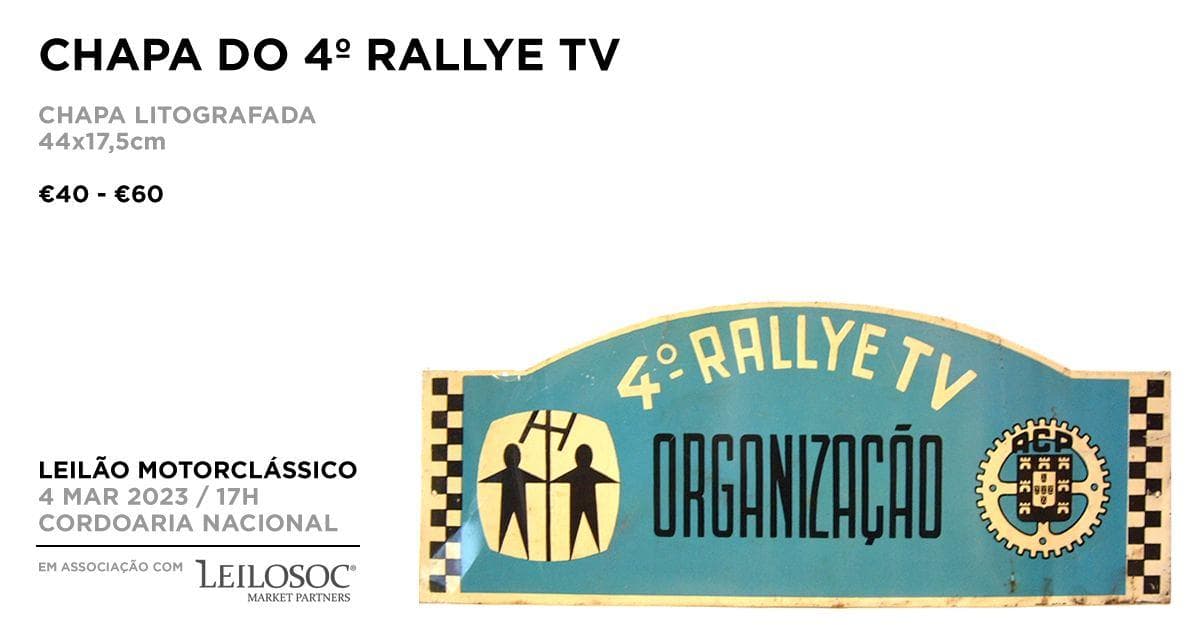 Chapa do 4.º RALLYE TV — imagem 1