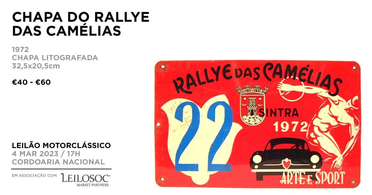Chapa do RALLYE DAS CAMÉLIAS — imagem 1
