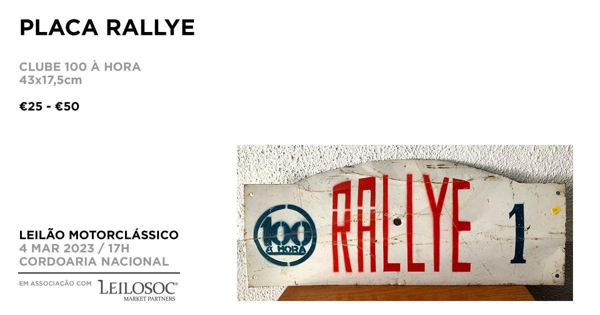 Placa RALLYE — imagem 1