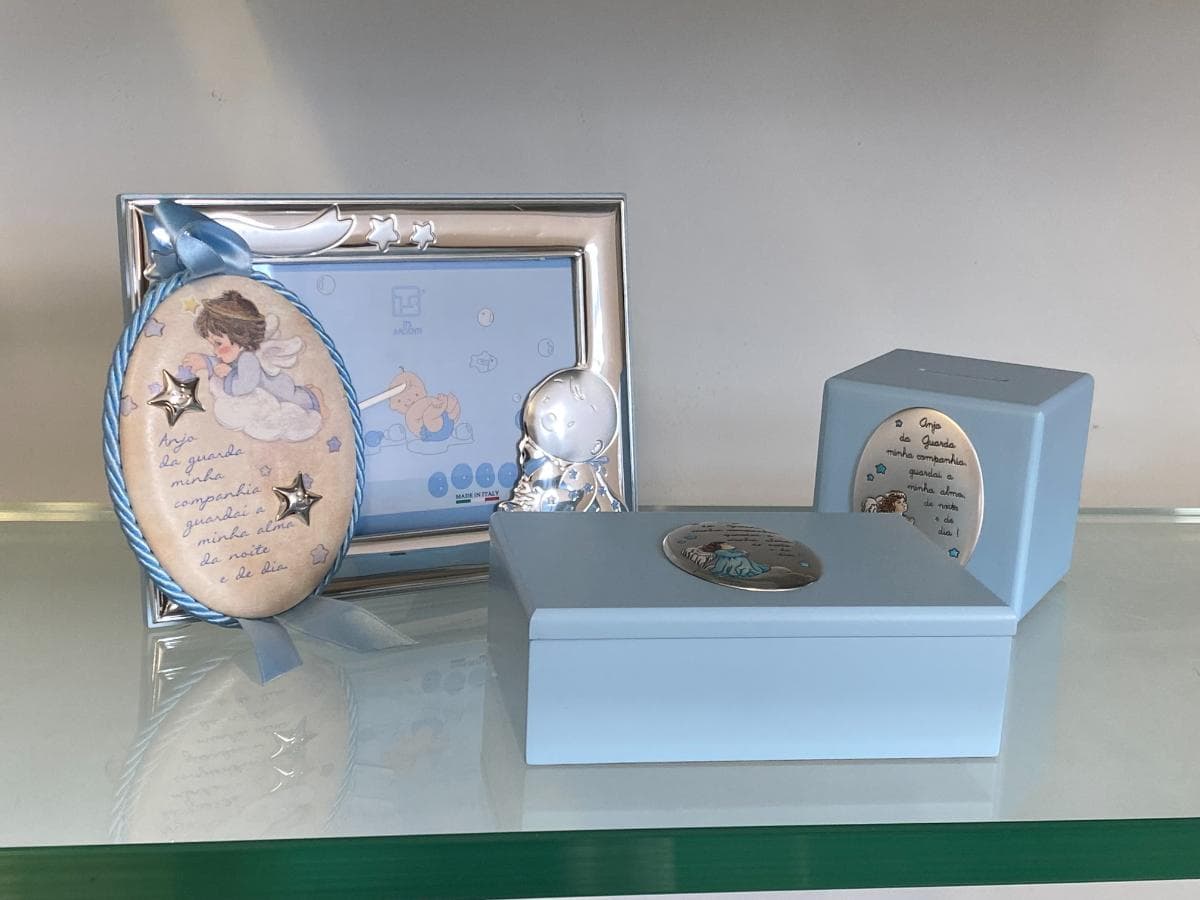 Caixa de bebé + Mealheiro + Moldura de Bebé + Medalha de Berço — imagem 4