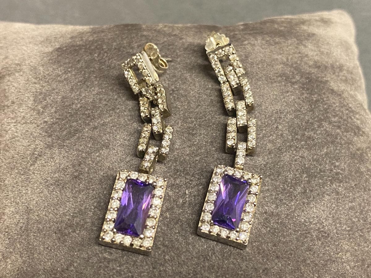 Boucles d'oreilles en argent — image 1