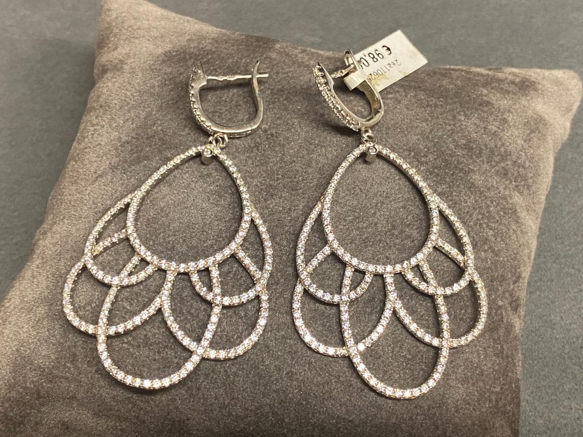 Boucles d'oreilles en argent — image 1