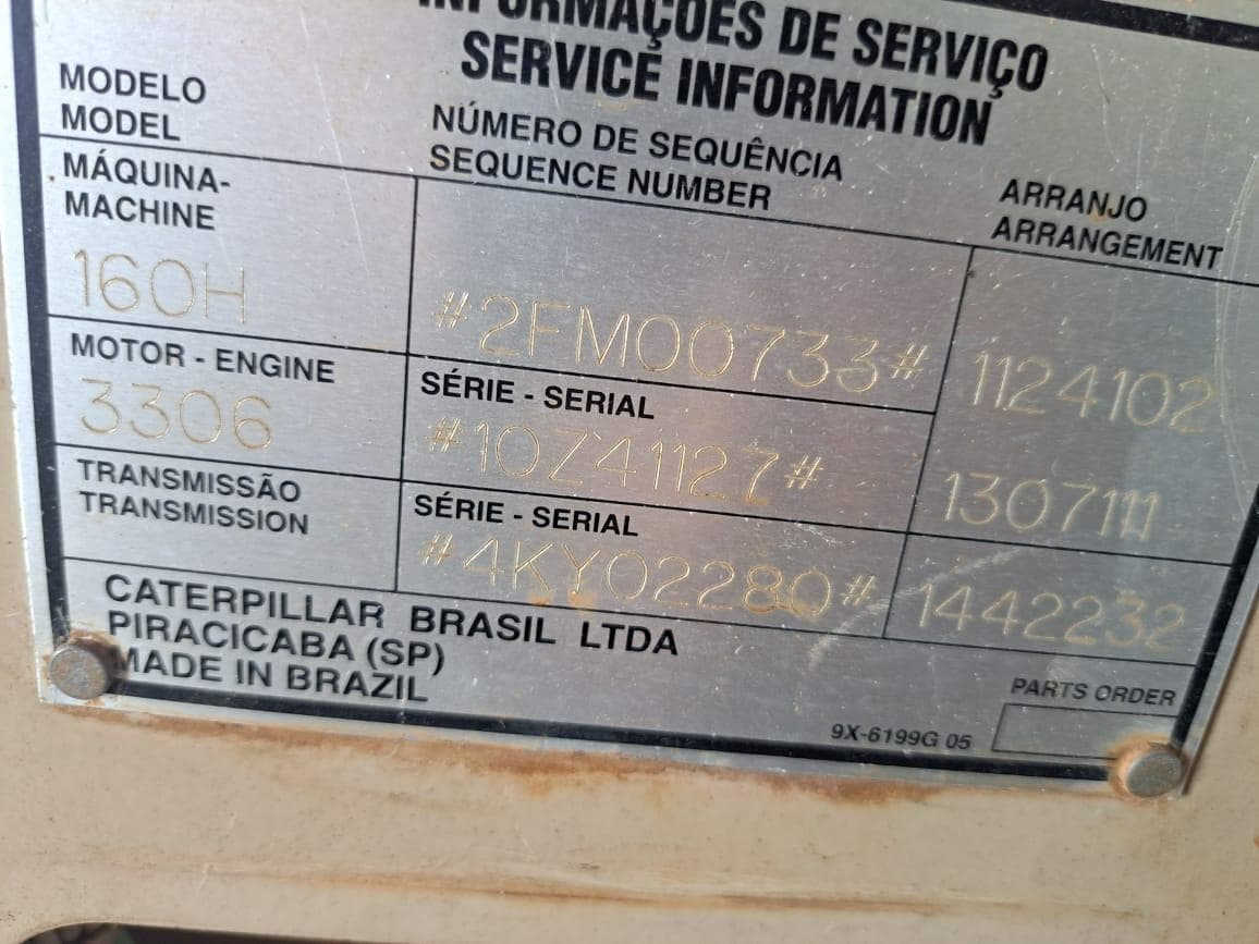 Niveladora Caterpillar 160H · Samba Caju — imagen 6