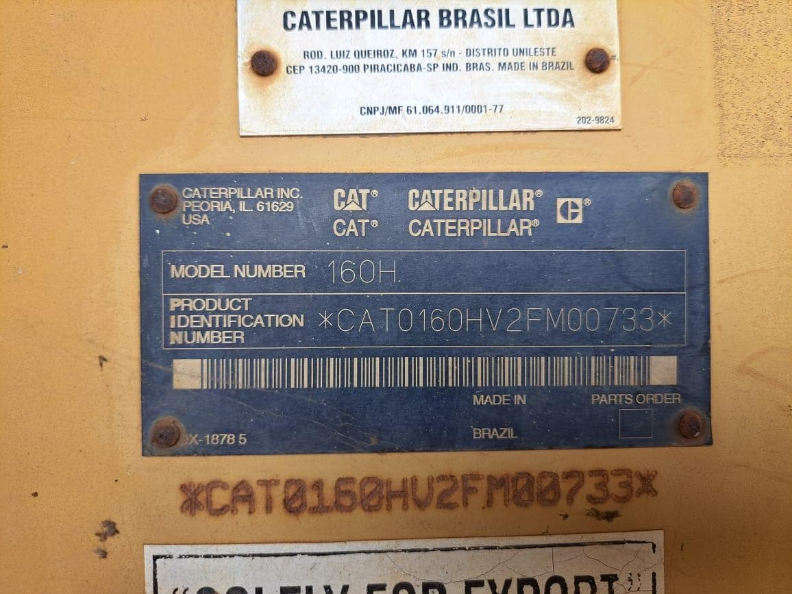 Niveladora Caterpillar 160H · Samba Caju — imagen 7