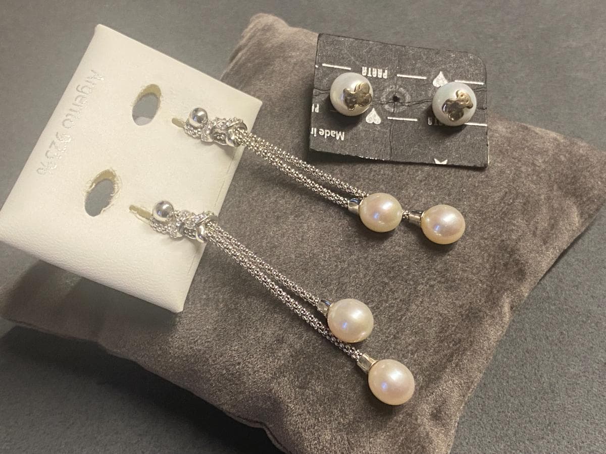 Pendientes de plata y otros materiales — imagen 2