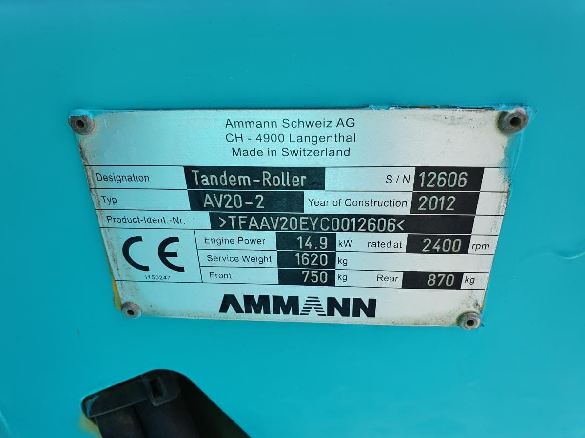 Cilindro Ammann AV20-2 · Ano 2012 — image 8