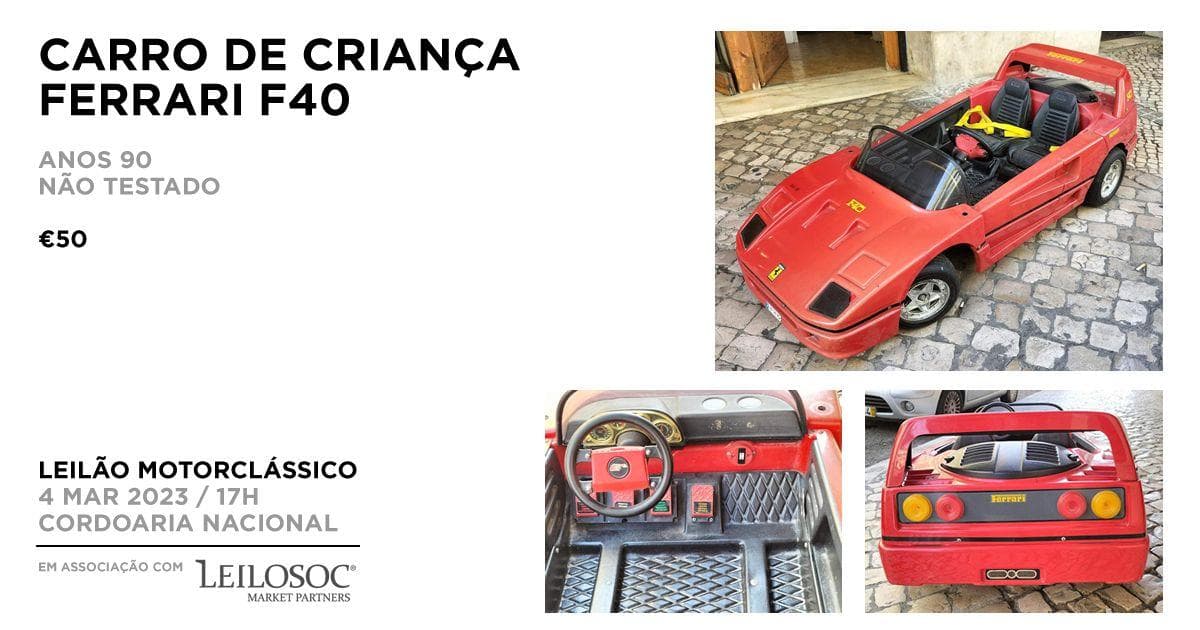 Carro de Criança FERRARI F40 — image 1