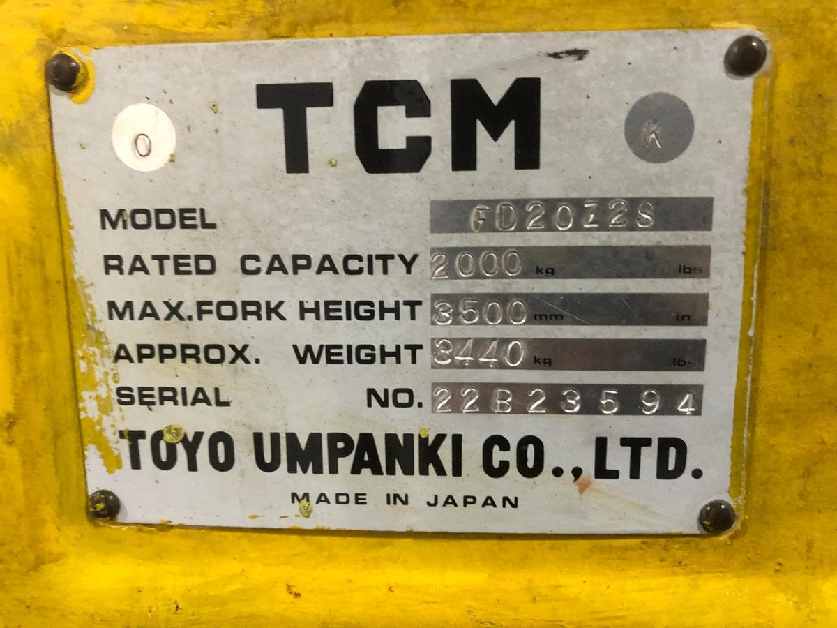 Empilhador TCM FD20Z2S — imagem 18