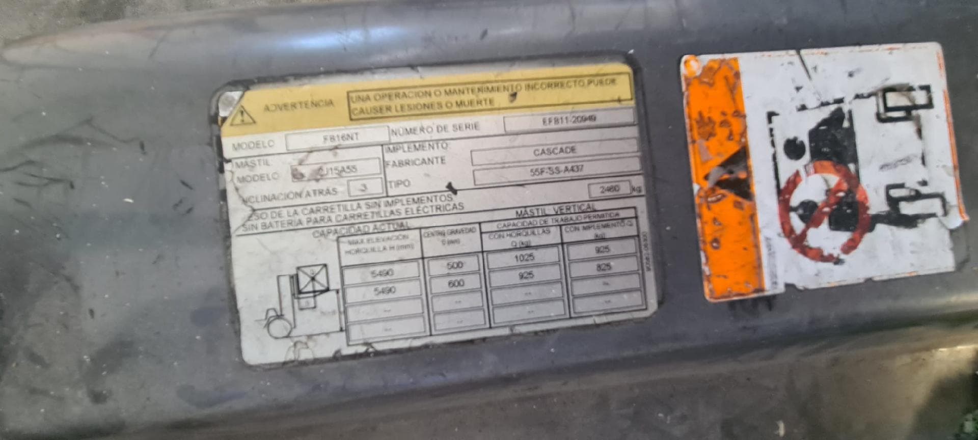 Empilhador Elétrico Mitsubishi FB16NT — imagen 15