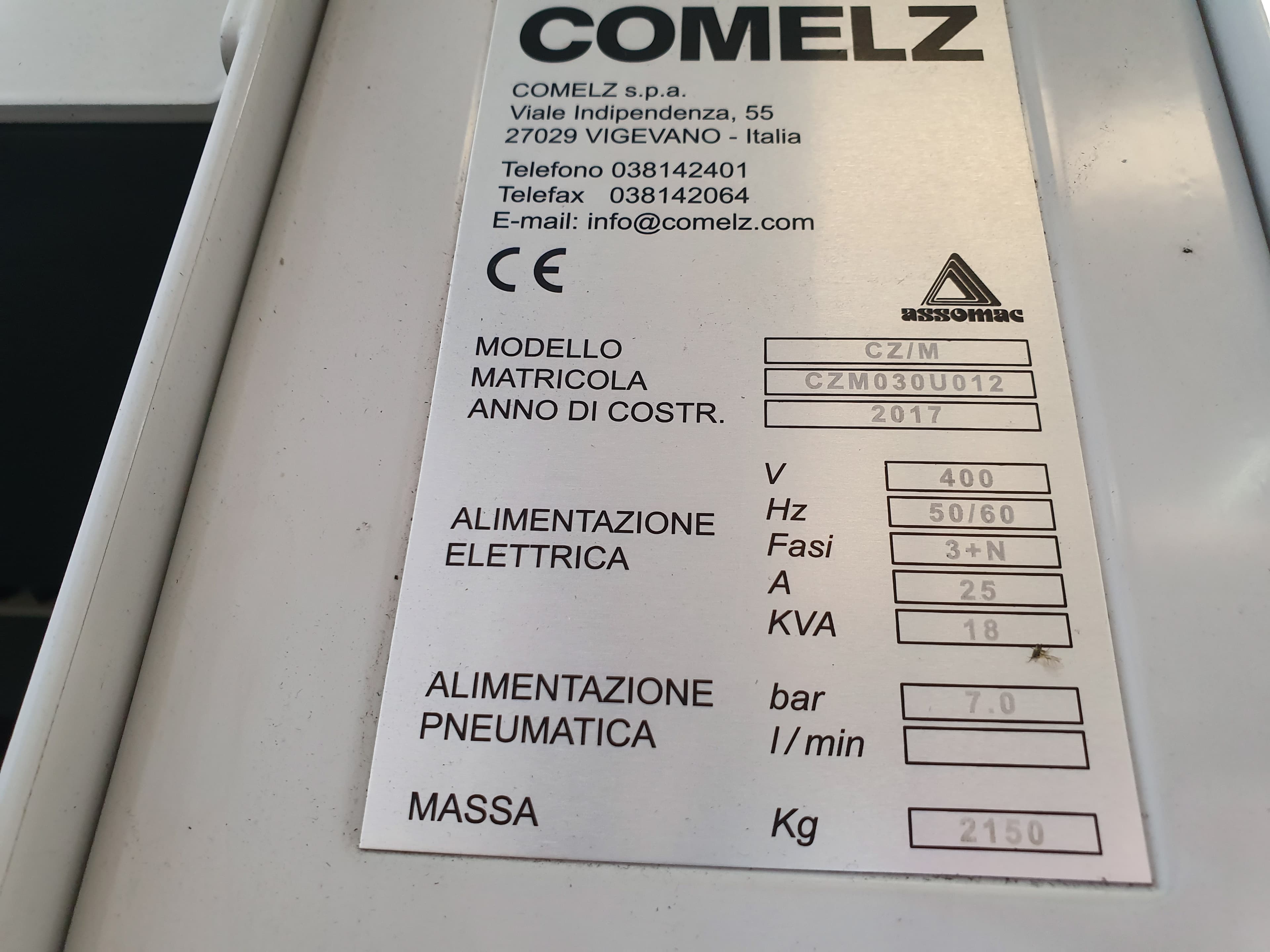 Máquina Corte Comelz Modelo CZ/M — image 16