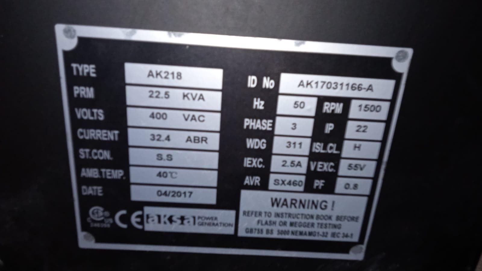 Gerador AKSA - APD25a — imagen 8