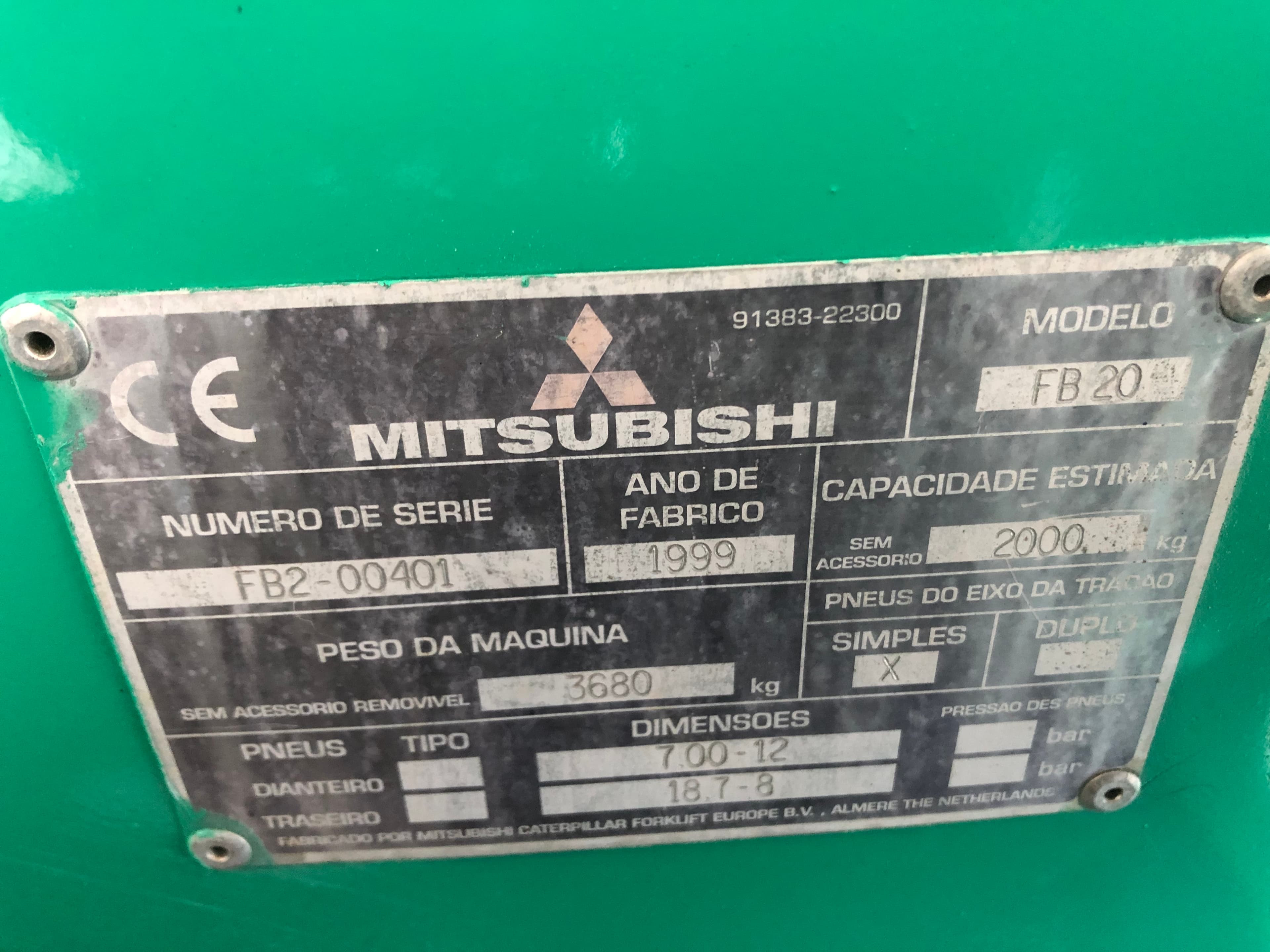 Empilhador Elétrico Mitsubishi FB20 — image 19