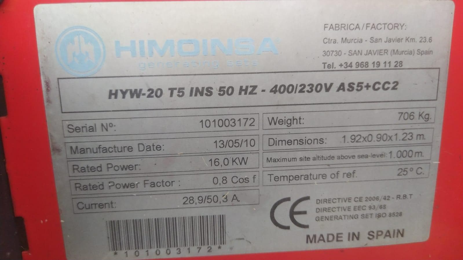 Compressor de ar Himoinsa CEM 7 — imagen 8