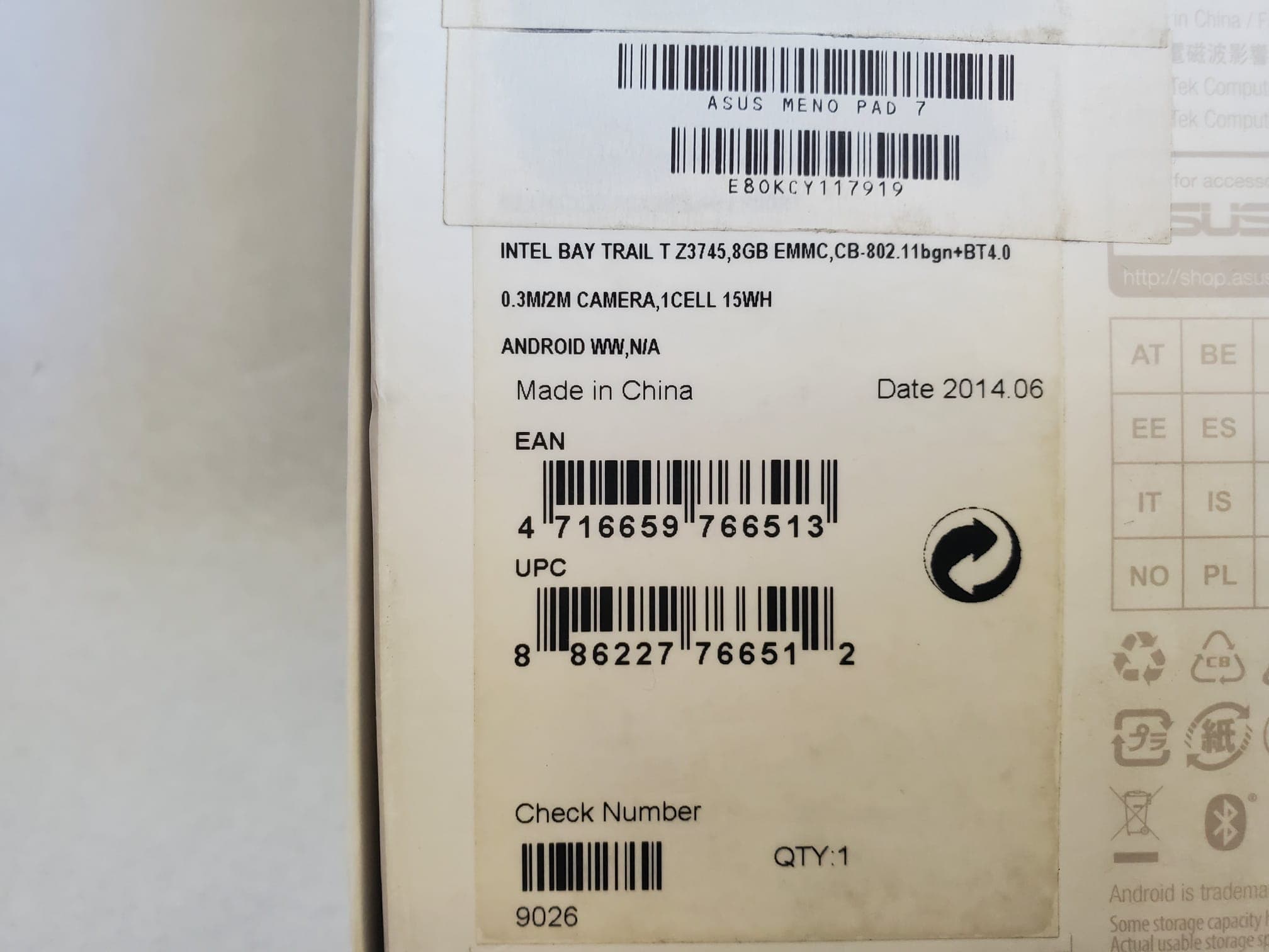 Tablet Asus Memo Pad 7 — image 11