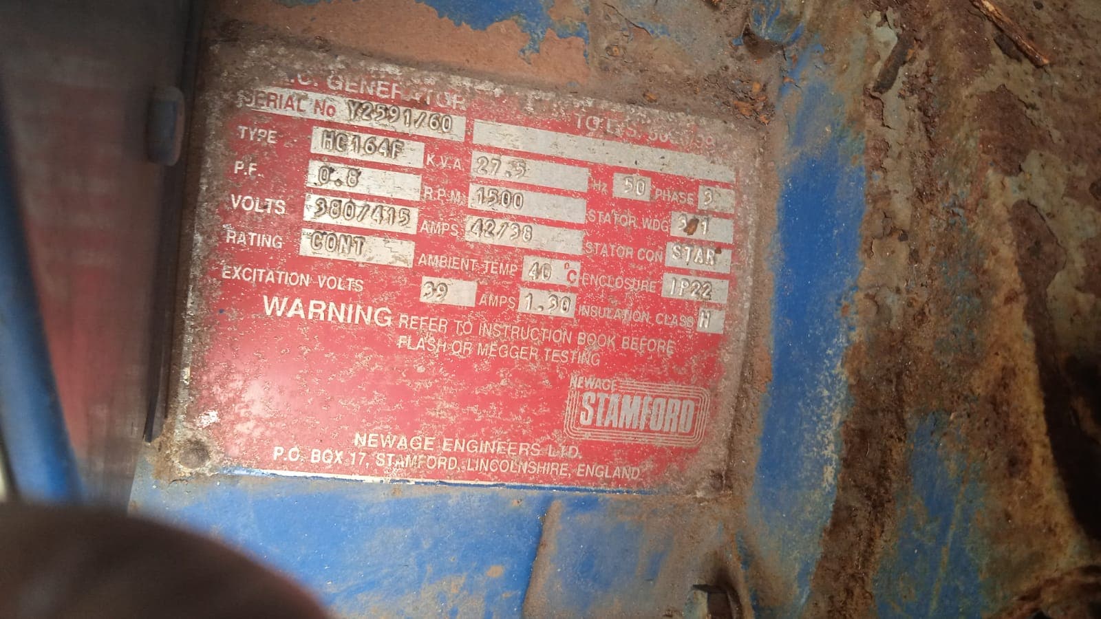 Gerador Stamford 27 kVA — imagen 10