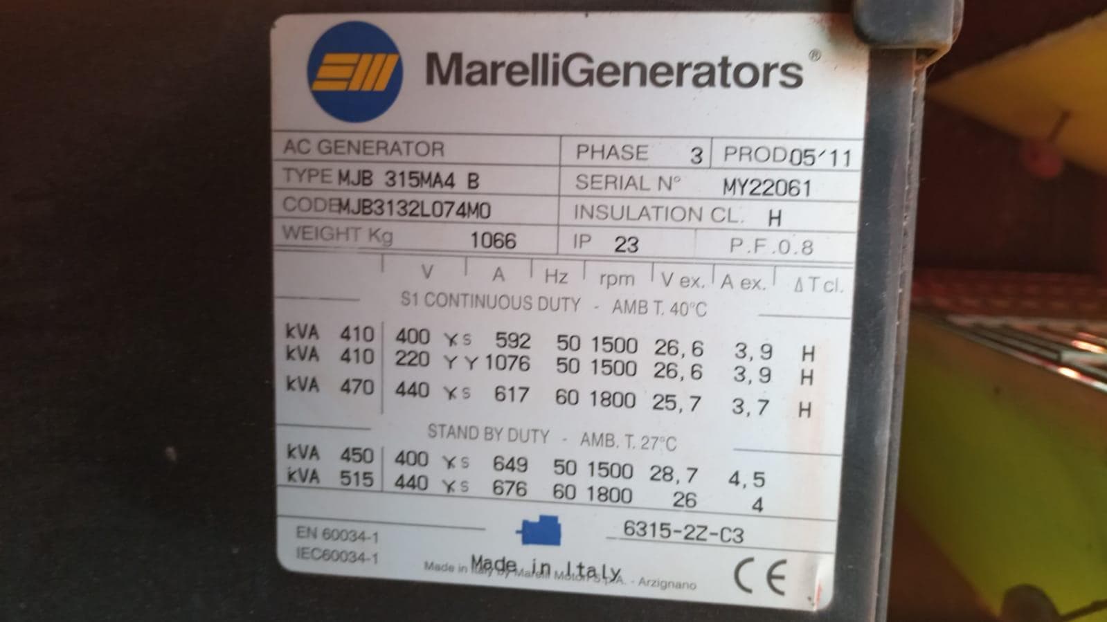 Gerador Pramac GSW450V — imagen 2