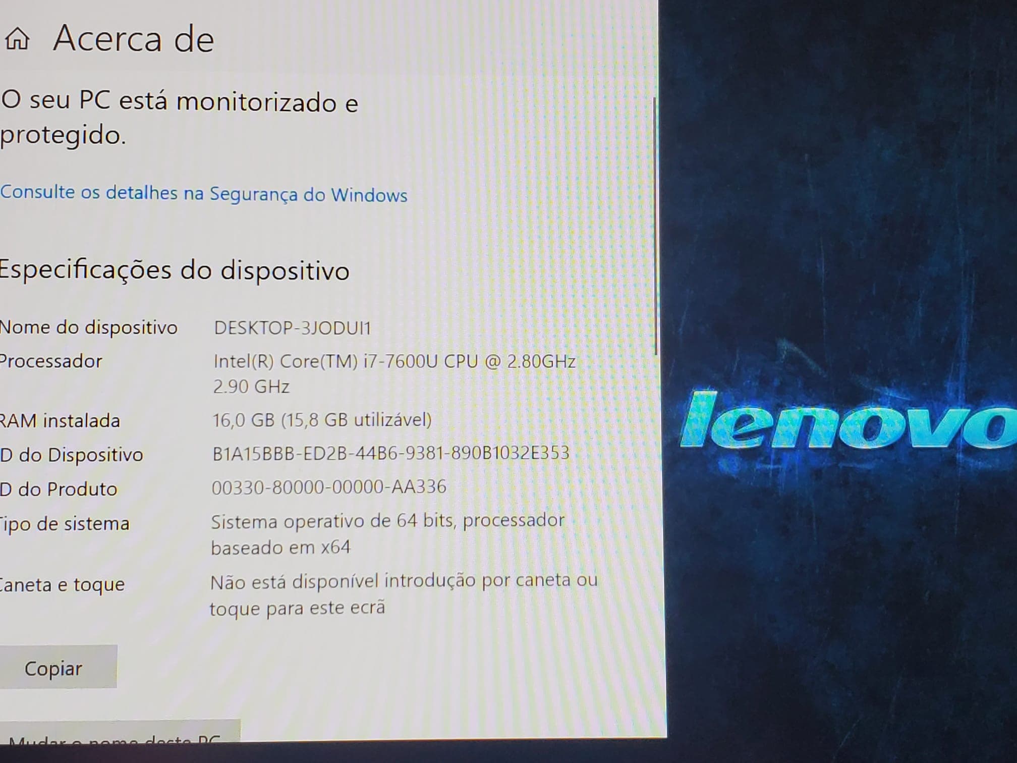 Portátil Lenovo ThinkPad X1 Carbon Quinta Geração — image 9