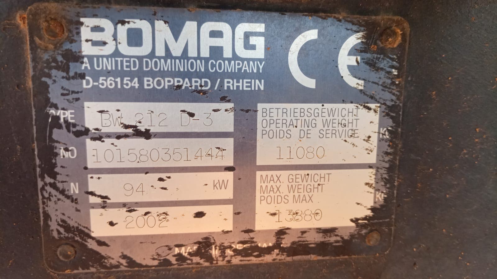 Cilindro Bomag BW212D-3 — imagen 7
