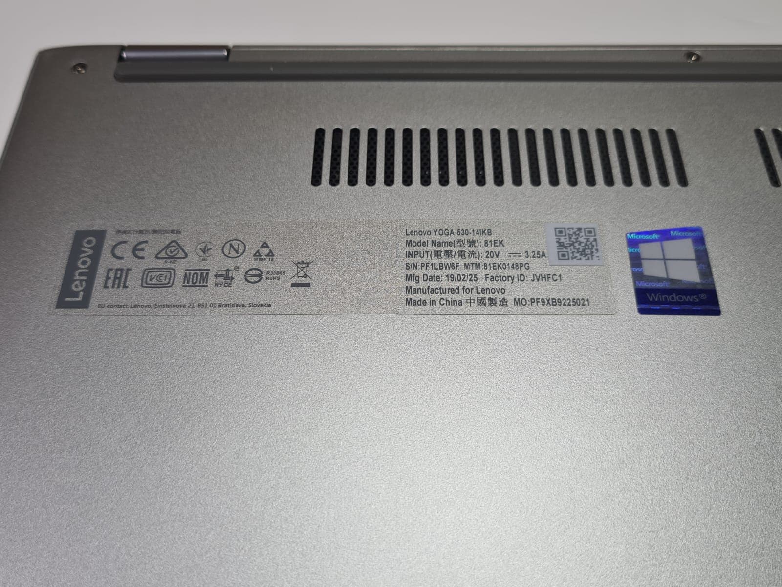 Portátil Lenovo Yoga 530-14IKB — imagen 14