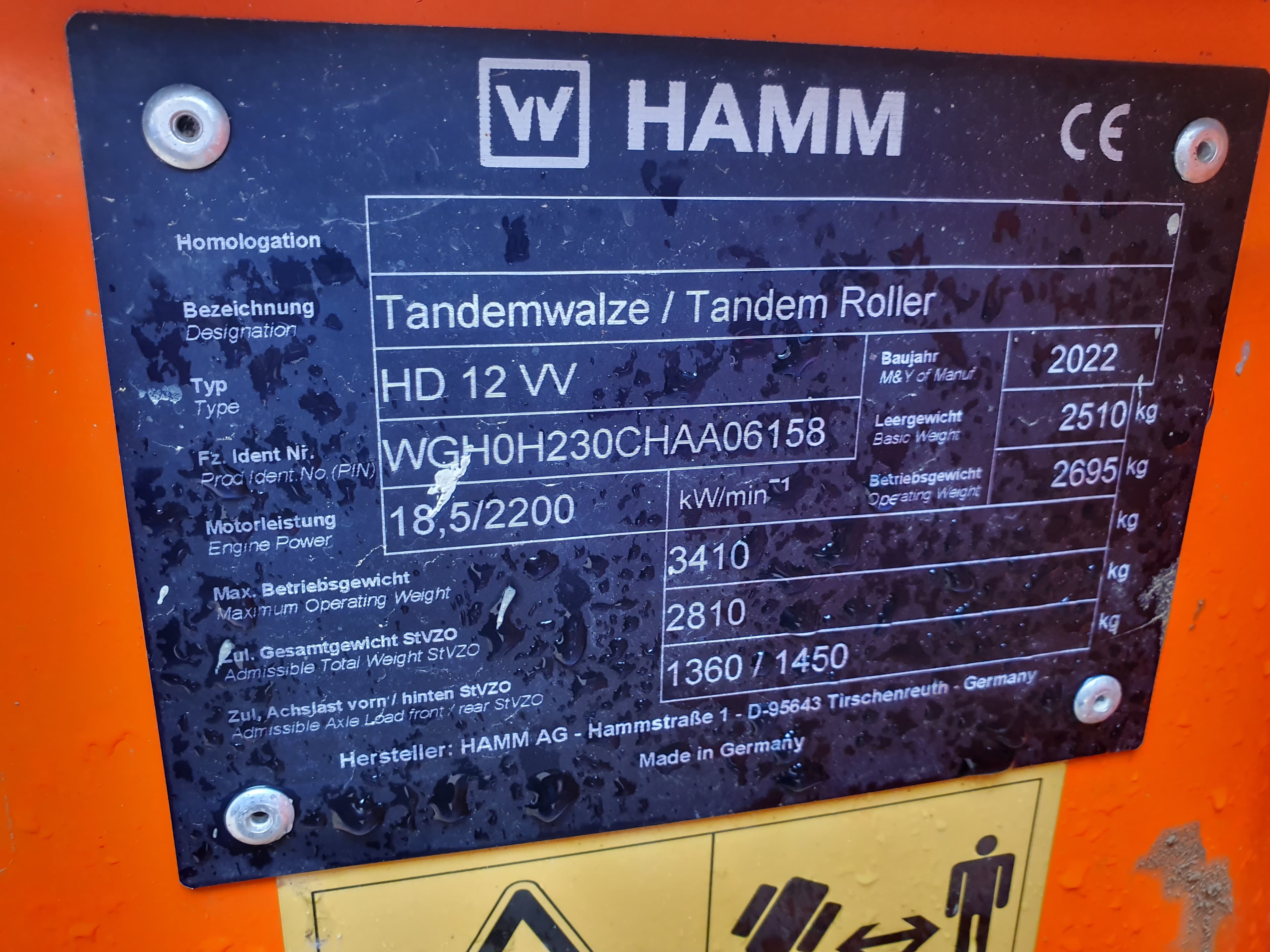 Cilindro HAMM HD 12VV · Ano 2022 — image 14