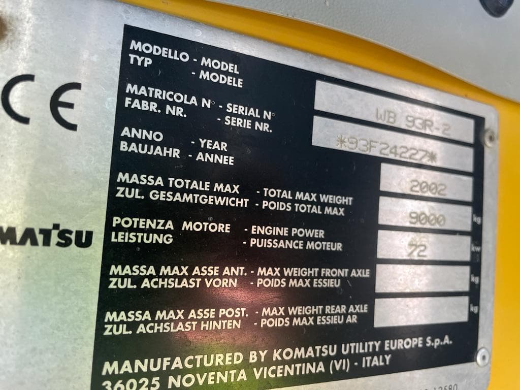 Retroescavadora Komatsu W 93 R — imagem 5