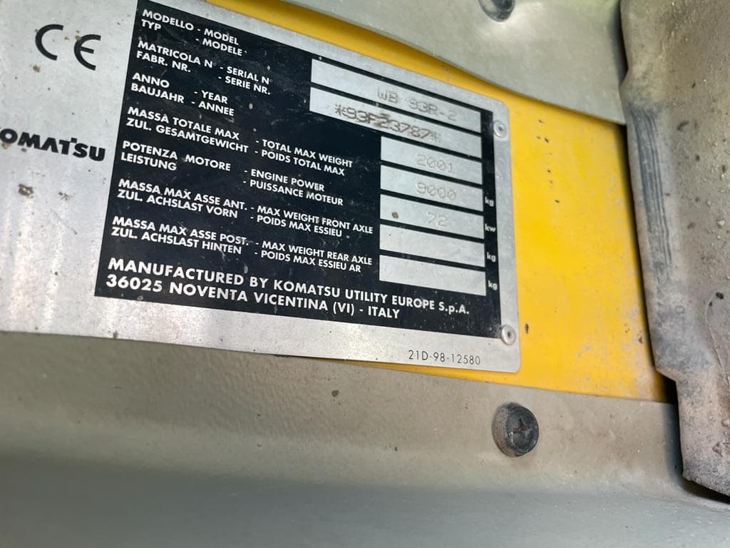 Retroescavadora Komatsu WB 93R-2 — imagen 7