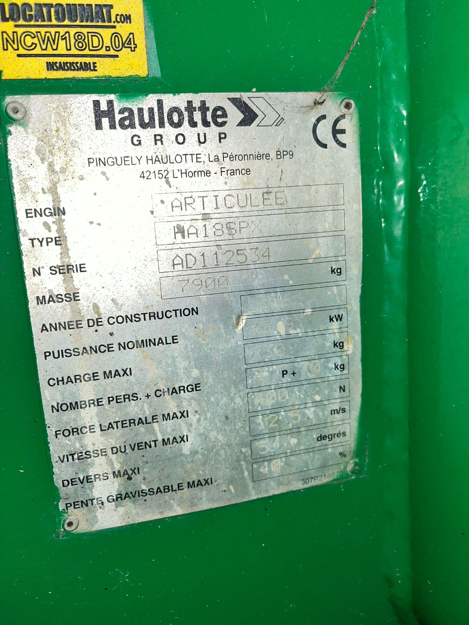 Plataforma Elevatória Haulotte HA18SPX — image 7