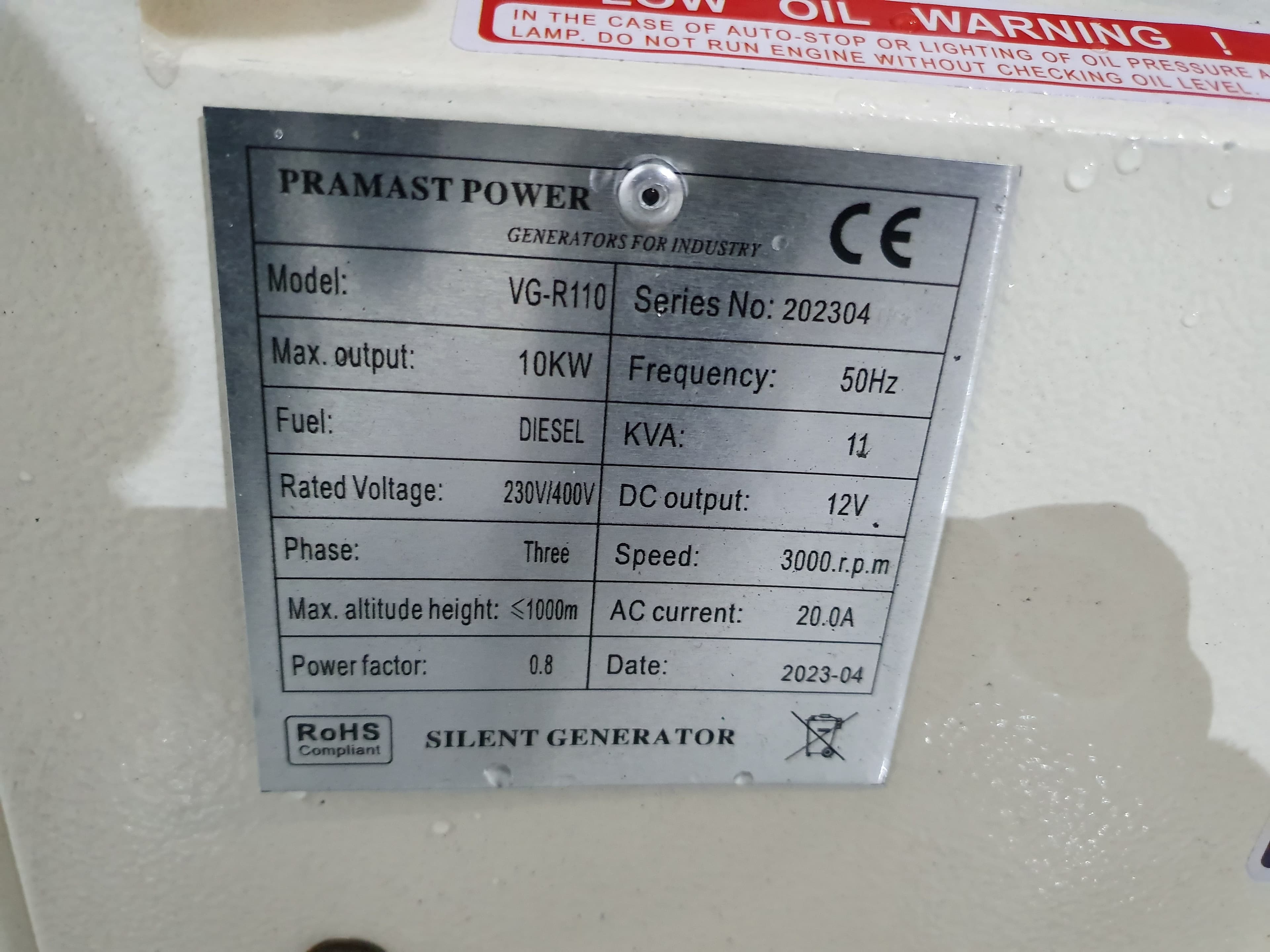 Gerador Prasmat VG-R110 — imagem 8