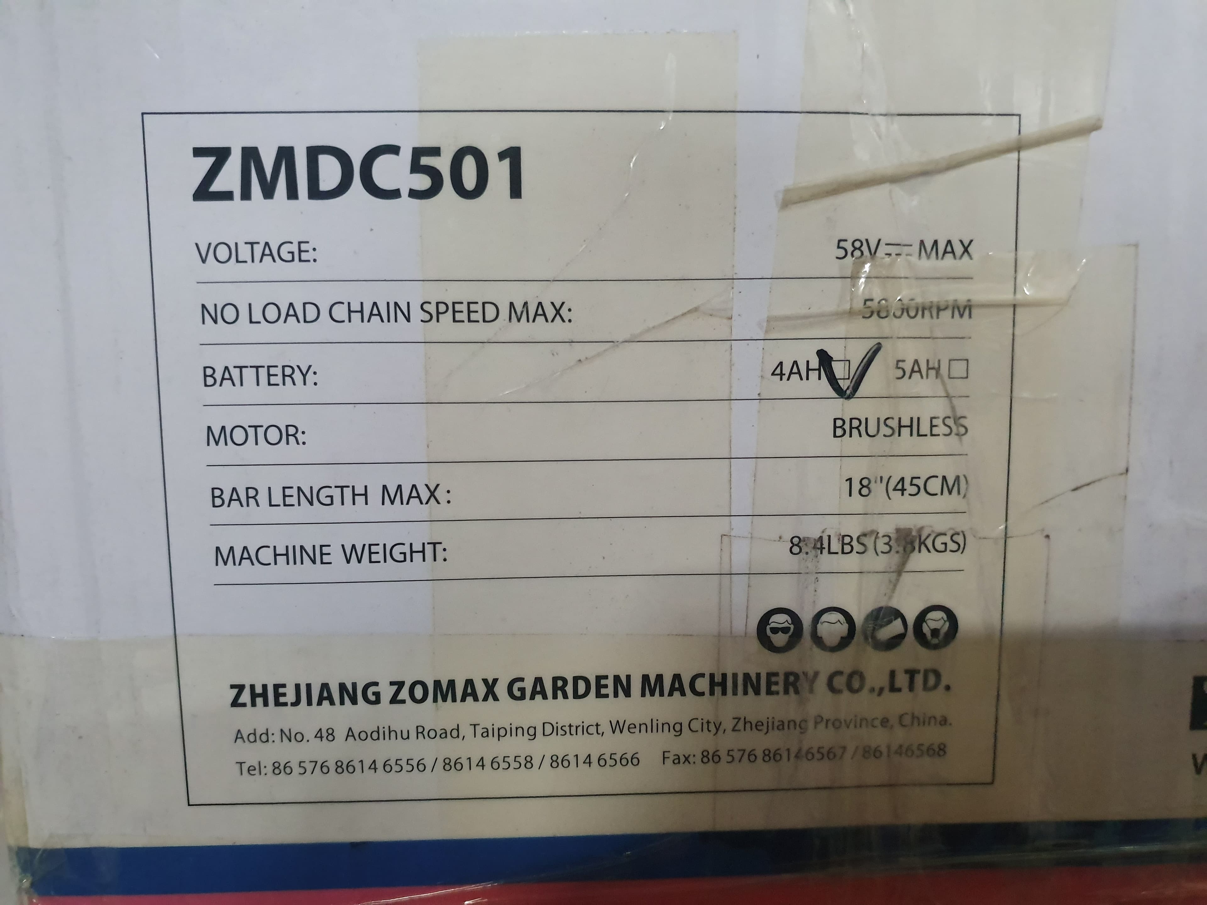 Motoserra Zomax — imagen 7