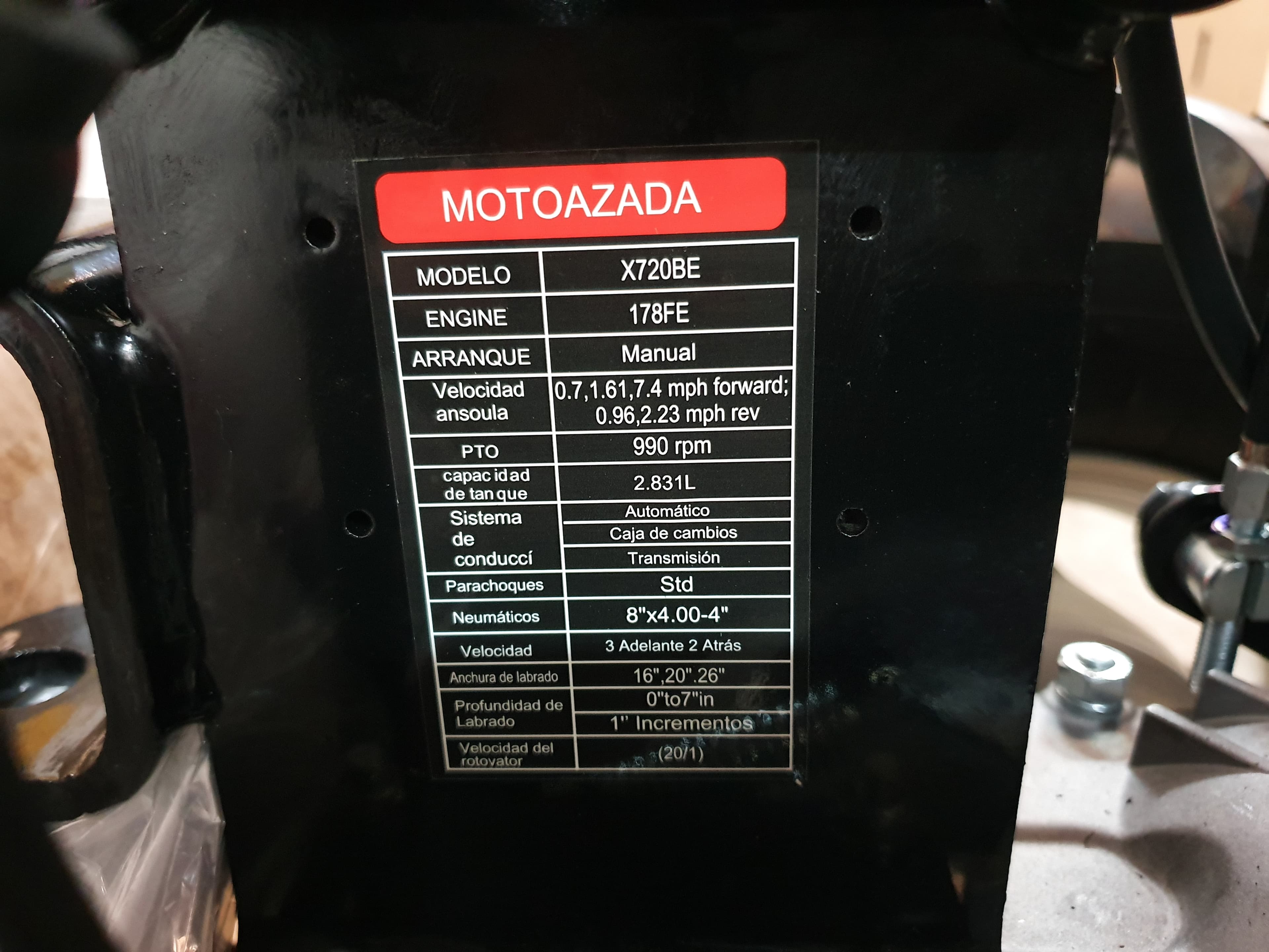 Motocultivador Basic X720BE — image 7