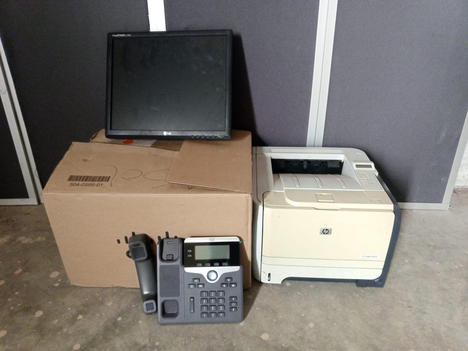 Telefones Fixos, Impressora HP e Monitor LG