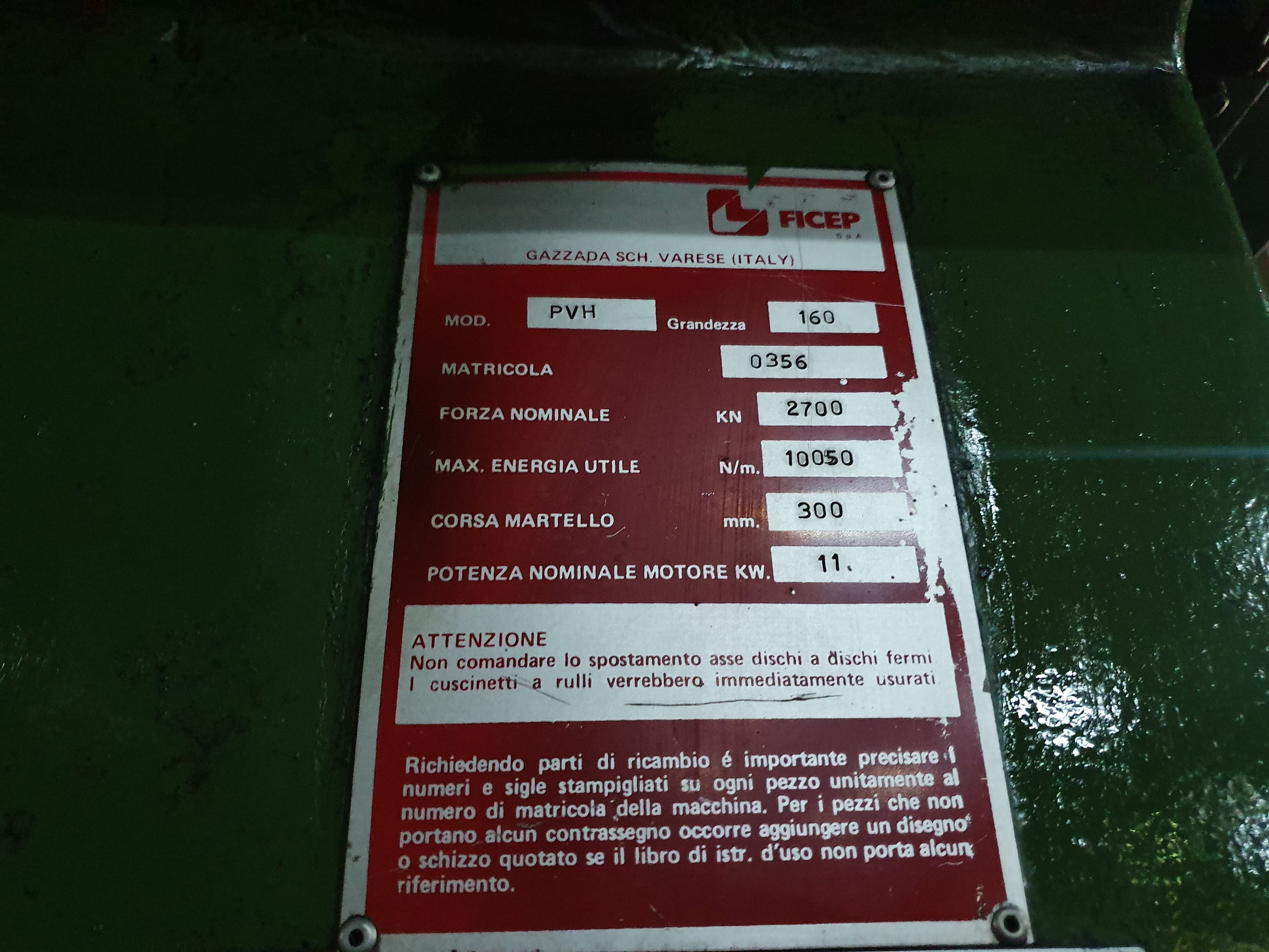 Prensa Ficep PVH · Horno Maestri — imagen 7